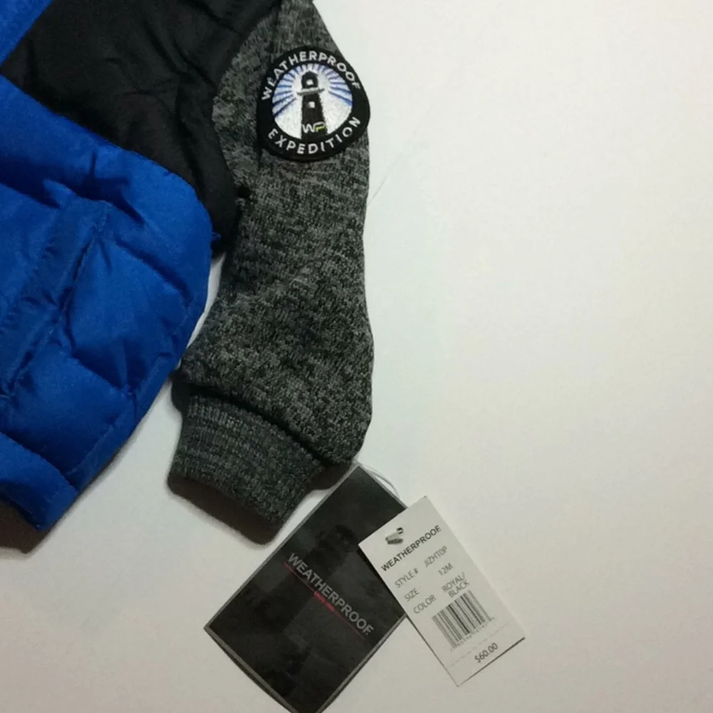Weatherproof  Jacket 12M Royal Blue Black NWT